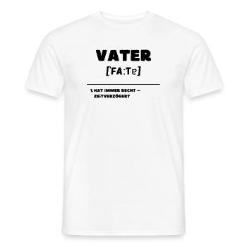 Father Definition Is Always Right Delayed - Men's T-Shirt - white - Front - AI Model Male 178 dark (178cm)