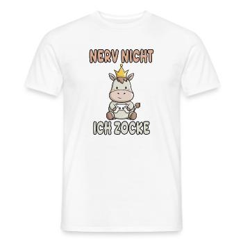 gaming saying is not annoying - Men's T-Shirt - white - Front - AI Model Male 178 dark (178cm)