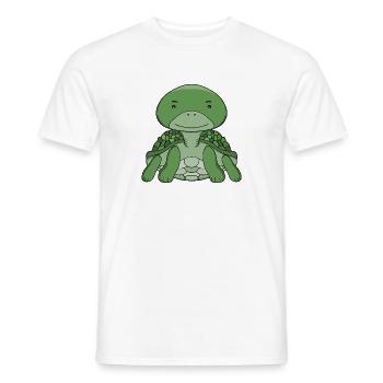 Mignonne Tortue verte adorable animal marin Kawaii - T-shirt homme - blanc - Devant - AI Model Male 178 dark (178cm)
