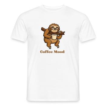 Faultier mit Kaffeetasse - Männer T-Shirt - Weiß - Vorne - AI Model Male 178 dark (178cm)