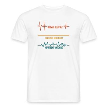 Heartbeat Variations Pressure - Men's T-Shirt - white - Front - AI Model Male 178 dark (178cm)