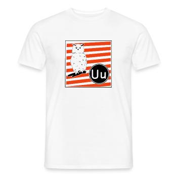 U wie Uhu - Männer T-Shirt - Weiß - Vorne - AI Model Male 178 dark (178cm)