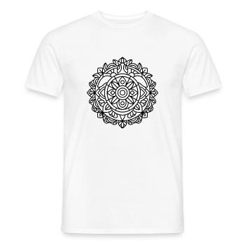 Turtle Mandala - Men's T-Shirt - white - Front - AI Model Male 178 dark (178cm)