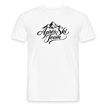 Après-ski Team Montagnes - T-shirt homme - blanc - Devant - AI Model Male 178 dark (178cm)