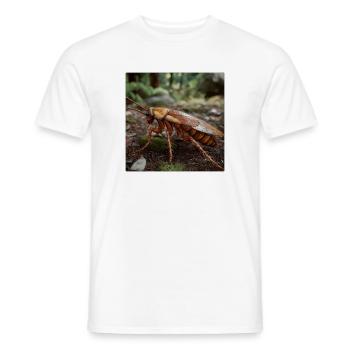 Realistische Kakerlake – Makro Insekt Design - Männer T-Shirt - Weiß - Vorne - AI Model Male 178 dark (178cm)