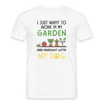 Gartenhundebesitzer Mama Papa Haustiereltern - Männer T-Shirt - Weiß - Vorne - AI Model Male 178 dark (178cm)