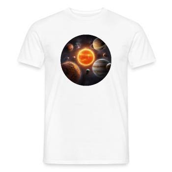 Astronomie Orbite des planètes du système solaire spatial - T-shirt homme - blanc - Devant - AI Model Male 178 dark (178cm)