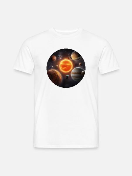 Astronomie Orbite des planètes du système solaire spatial - T-shirt homme - blanc