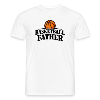Basketball Father Retro Sports Design - Men's T-Shirt - white - Front - AI Model Male 178 dark (178cm)
