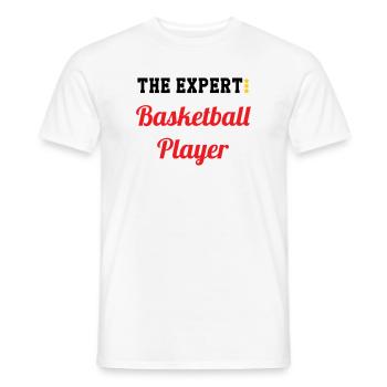 L'Expert du Basket - T-shirt homme - blanc - Devant - AI Model Male 178 dark (178cm)