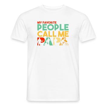 My Favorite People Call Me Papa Mechanic Dad - Men's T-Shirt - white - Front - AI Model Male 178 dark (178cm)