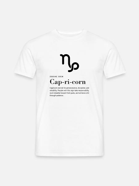 Capricorn - Zodiac sign - Männer T-Shirt - Weiß