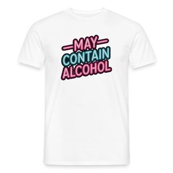 May Contain Alcohol Alkohol Mallorca Saufen JGA - Männer T-Shirt - Weiß - Vorne - AI Model Male 178 dark (178cm)
