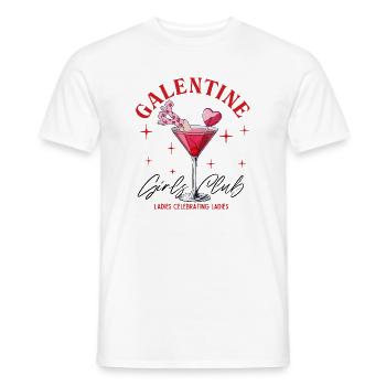 Valentine Girls Club Cocktail Illustration - Men's T-Shirt - white - Front - AI Model Male 178 dark (178cm)