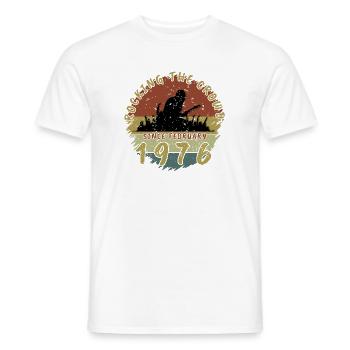 50e anniversaire Faire vibrer la foule GIT 02/1976 - T-shirt homme - blanc - Devant - AI Model Male 178 dark (178cm)