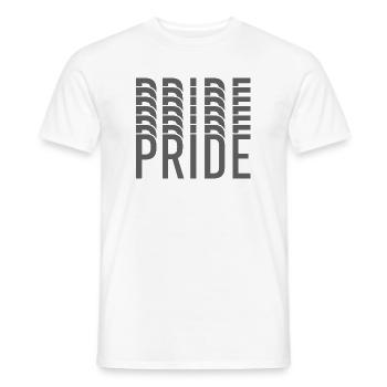 Pridemonogram i grå nyanser - Men's T-Shirt - white - Front - AI Model Male 178 dark (178cm)