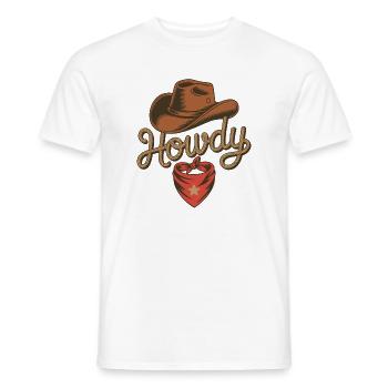 Howdy Cowboy - Conception de corde western - T-shirt homme - blanc - Devant - AI Model Male 178 dark (178cm)