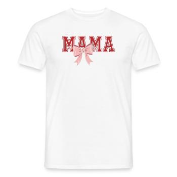 Mama Schleife – Klassisches Mama Typo Design - Männer T-Shirt - Weiß - Vorne - AI Model Male 178 dark (178cm)
