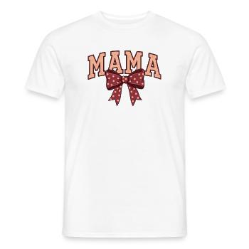 Mom Bow Dots – Mom Motif - Men's T-Shirt - white - Front - AI Model Male 178 dark (178cm)