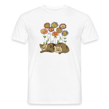 Cats - Men's T-Shirt - white - Front - AI Model Male 178 dark (178cm)