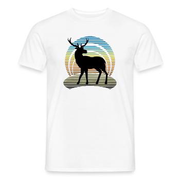 Hirsch - Männer T-Shirt - Weiß - Vorne - AI Model Male 178 dark (178cm)