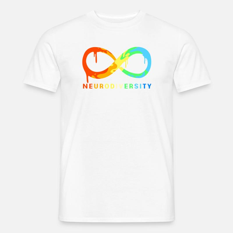 Neurodiversity Autismus Gehirn ADHS Asperger - Männer T-Shirt - Weiß