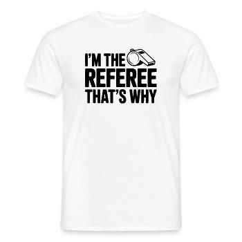 Je suis l’arbitre, c’est pour ça - T-shirt homme - blanc - Devant - AI Model Male 178 dark (178cm)