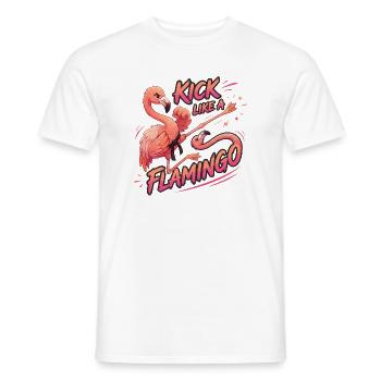 Les proverbes du karaté des Flamants roses donnent des coups de pied comme un flamant rose - T-shirt homme - blanc - Devant - AI Model Male 178 dark (178cm)