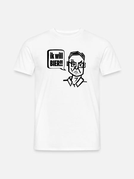 Der Kiecker will Pils - Männer T-Shirt - Weiß
