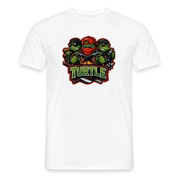 Urban Turtle Crew Street Fighter Maskottchen - Männer T-Shirt - Weiß - Vorne - AI Model Male 178 dark (178cm)