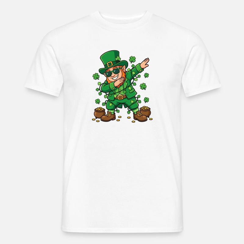 Dabbing Leprechaun St. Patrick's Day Leprechaun - Männer T-Shirt - Weiß