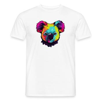 Bunter Koala Popkunst - Männer T-Shirt - Weiß - Vorne - AI Model Male 178 dark (178cm)