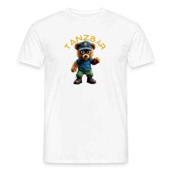 Dancing Bear Mascot - Men's T-Shirt - white - Front - AI Model Male 178 dark (178cm)