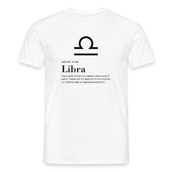Libra - Zodiac sign - Männer T-Shirt - Weiß - Vorne - AI Model Male 178 dark (178cm)