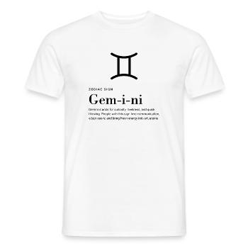 Gemini - Zodiac sign - Men's T-Shirt - white - Front - AI Model Male 178 dark (178cm)