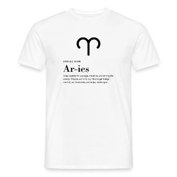 Aries - Zodiac sign - Männer T-Shirt - Weiß - Vorne - AI Model Male 178 dark (178cm)