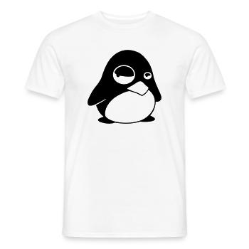 Grumpy Tux – Drôle de Penguin Linux pour les geeks - T-shirt homme - blanc - Devant - AI Model Male 178 dark (178cm)