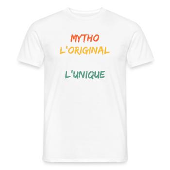 Mytho Original The True Unique - Men's T-Shirt - white - Front - AI Model Male 178 dark (178cm)