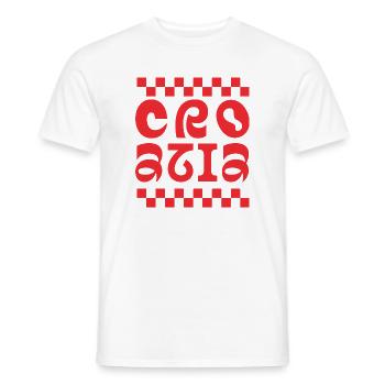 Kroatisches Retro-Schriftzeichen - Männer T-Shirt - Weiß - Vorne - AI Model Male 178 dark (178cm)