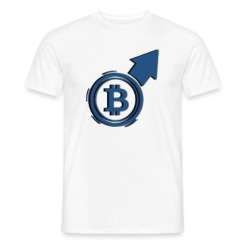 Bitcoin Bull Run Arrow To The Moon - Men's T-Shirt - white - Front - AI Model Male 178 dark (178cm)
