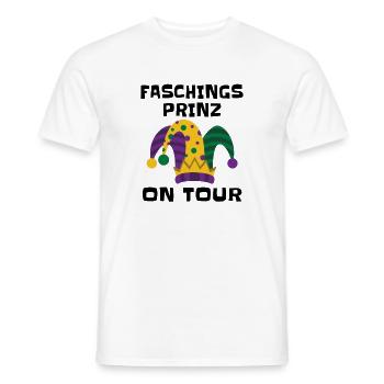 Faschingsprinz on Tour – Karneval Kostüm - Männer T-Shirt - Weiß - Vorne - AI Model Male 178 dark (178cm)