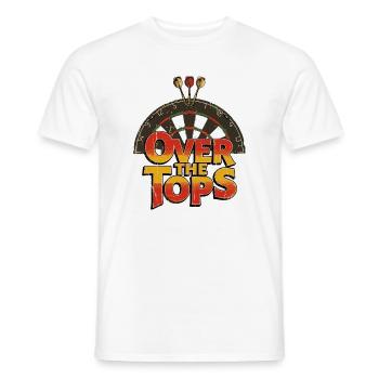 Darts Fun Hoodie funny motif double twenty - Men's T-Shirt - white - Front - AI Model Male 178 dark (178cm)