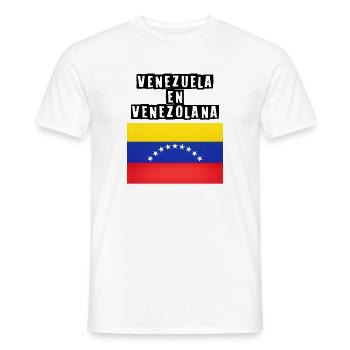 Venezuela Flag Arc of Stars - Men's T-Shirt - white - Front - AI Model Male 178 dark (178cm)