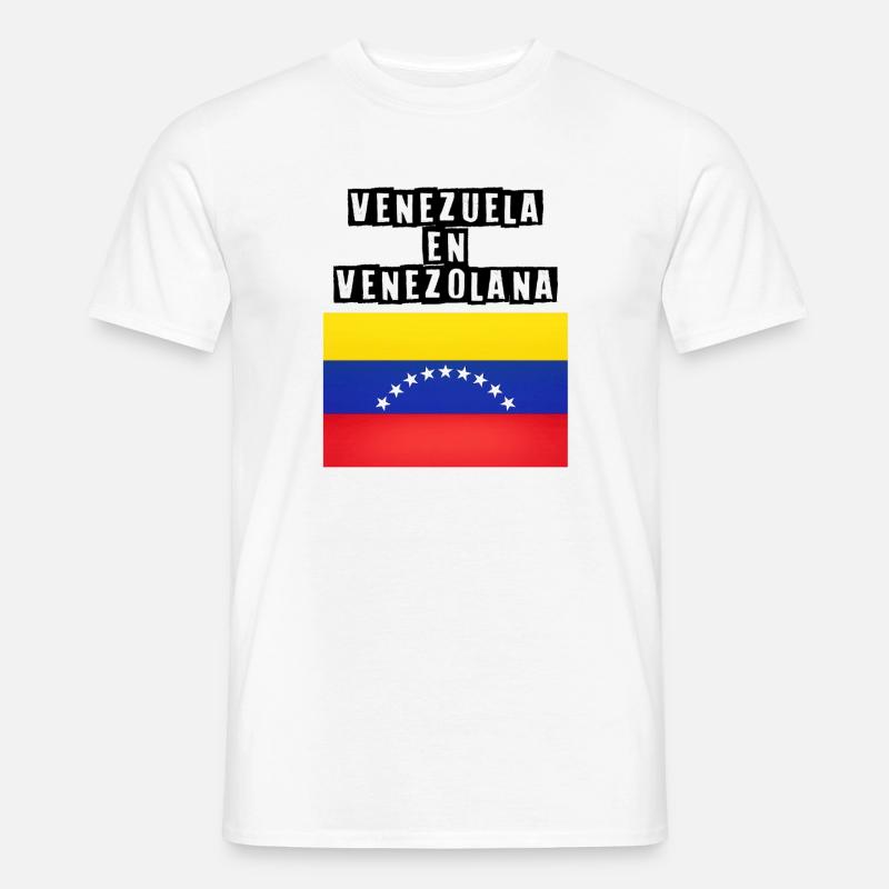 Venezuelas Flaggenbogen der Sterne - Männer T-Shirt - Weiß