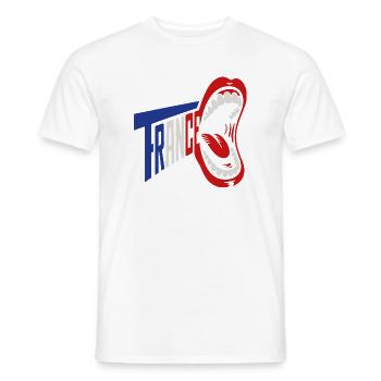 Trance Scream Retro-Typografie - Männer T-Shirt - Weiß - Vorne - AI Model Male 178 dark (178cm)