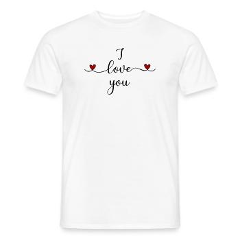 Ich liebe Dich - Männer T-Shirt - Weiß - Vorne - AI Model Male 178 dark (178cm)