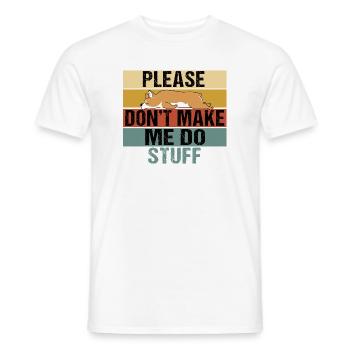 Funny Sleeping Corgi Lazy Dog Lover Design - Men's T-Shirt - white - Front - AI Model Male 178 dark (178cm)