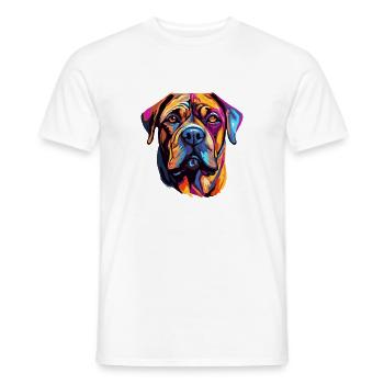 Kaleidoskop Hundeporträt - Männer T-Shirt - Weiß - Vorne - AI Model Male 178 dark (178cm)