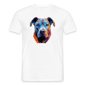 Pop Art de bandes dessinées pour chiens - T-shirt homme - blanc - Devant - AI Model Male 178 dark (178cm)