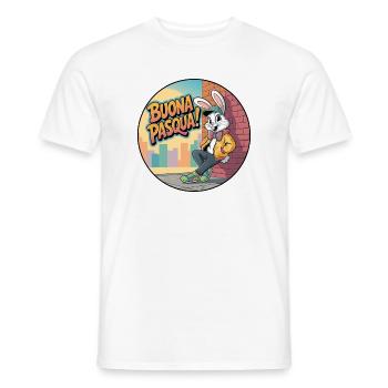 Happy Easter Urban Rabbit - Men's T-Shirt - white - Front - AI Model Male 178 dark (178cm)